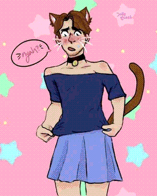 Suggestive image of Jerma in a catboy costume.